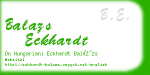 balazs eckhardt business card